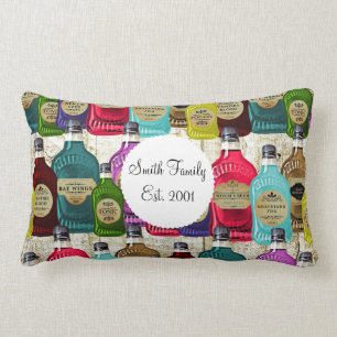 Coussin Rectangle Bouteille de tonique d'apothicaire de médecins de