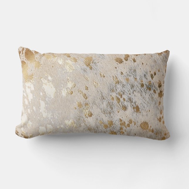 Coussin Rectangle Bouteille d'or Imprimer Scatter métallique Lumbar  (Recto)