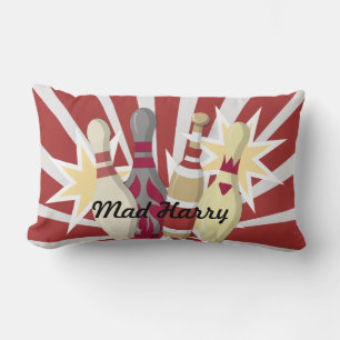 Coussin Rectangle Bowling vintage