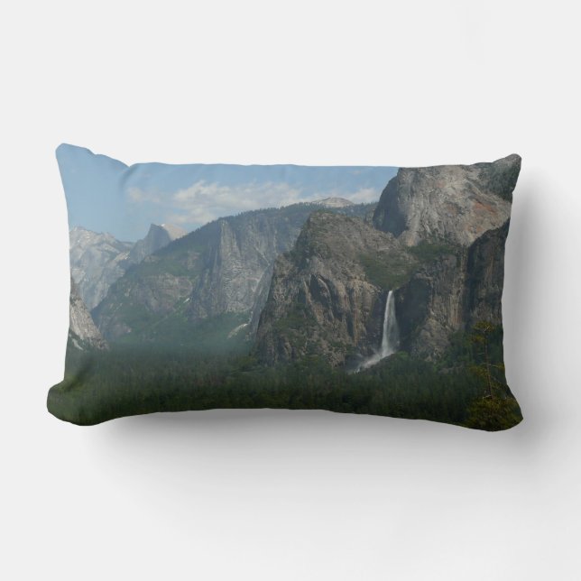 Coussin Rectangle Bridalveil Falls et Half Dome à Yosemite (Recto)