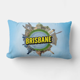 Coussin Rectangle Brisbane minuscule petite planète monument archite