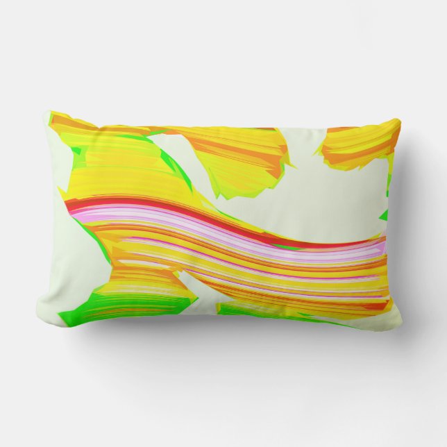 Coussin Rectangle Brosse arc-en-ciel (Recto)