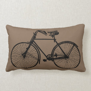 Coussin Rectangle brun noir de carreau de bicyclette de vélo