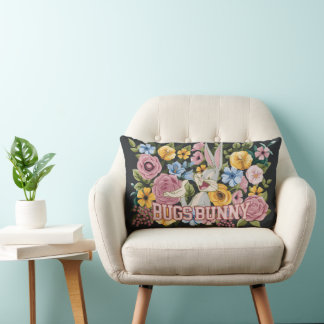 Coussin Rectangle BUGS BUNNY™ Broderie Florale Graphique