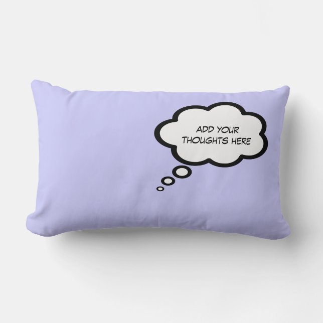 Coussin Rectangle bulle de dessin animé de pensées de rêve (Recto)