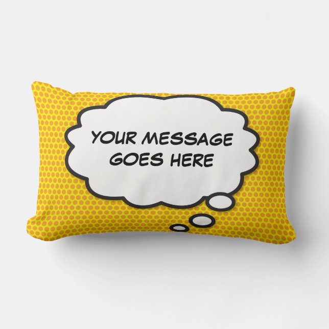 Coussin Rectangle Bulle de pensée personnalisée moderne cool tendanc (Recto)