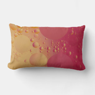 Coussin Rectangle Bulle numérique rose et orange