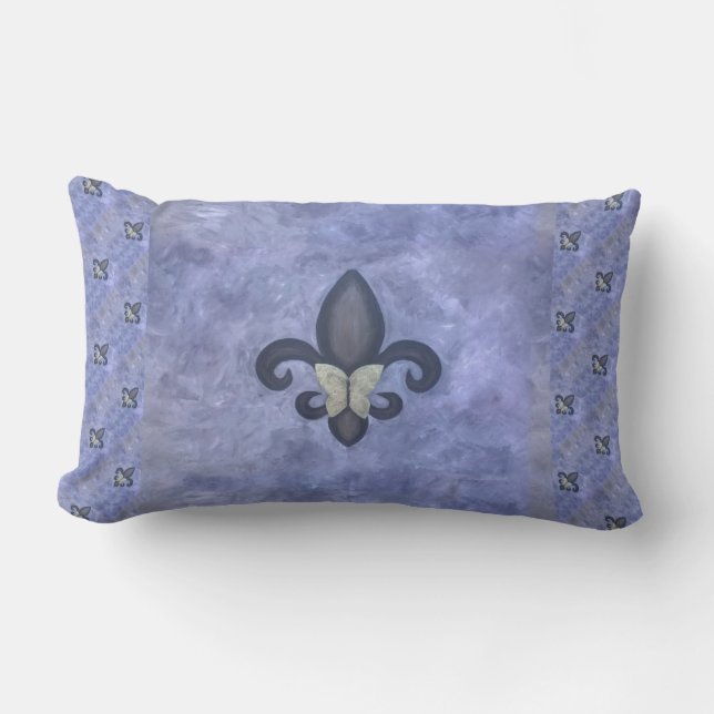 Coussin Rectangle Butterfleur | Papillon Fleur de Lis (Recto)