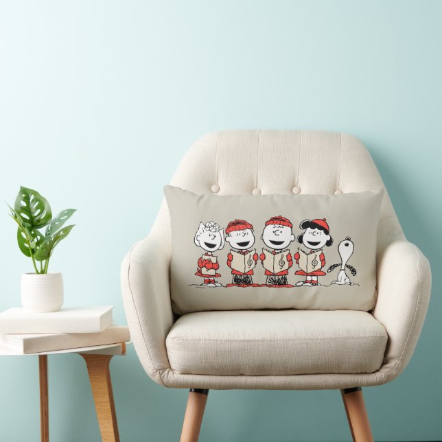 Coussin Rectangle cacahuètes | Joyeuse Chorale de Noël (Chaise)
