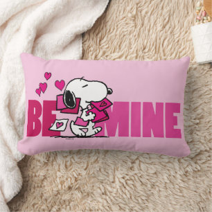 Coussin Rectangle cacahuètes Saint Valentin Snoopy Be Mine