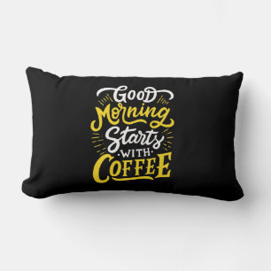 Coussin Rectangle Cadeau Anniversaire Bon Matin Commencer Avec Café
