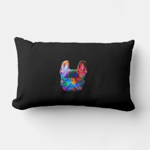 Coussin Rectangle cadeau d'art coloré bulldog français