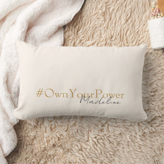 Coussin Rectangle Cadeau d'autonomisation des filles - Nom personnal (Couverture)