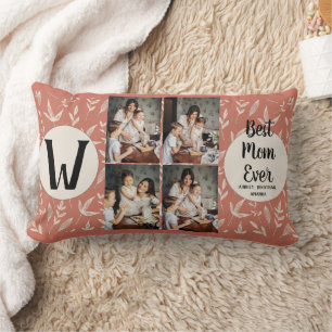 Coussin Rectangle Cadeau de fleurs en collage photo personnalisé pou