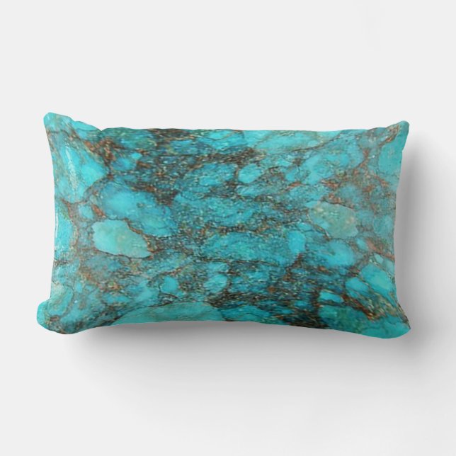 Coussin Rectangle Cadeau de roche de turquoise (Recto)