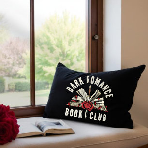 Coussin Rectangle Cadeau Floral Club de Lecture de Romans Sombres