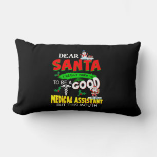 Coussin Rectangle Cadeau infirmière   Cher Père Noël Good Médicale A