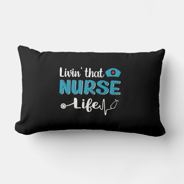 Coussin Rectangle Cadeau infirmière | Vivre Cette Vie Infirmière (Recto)