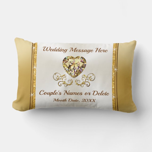 Coussin Rectangle Cadeau mariage pour le deuxième mariage Couple âgé (Recto)