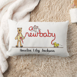 Coussin Rectangle Cadeau Personnalisé Pour Un Nouveau-Né