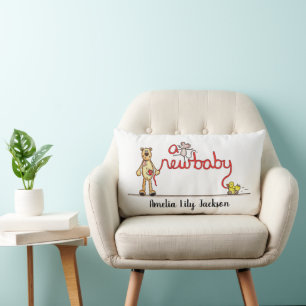 Coussin Rectangle Cadeau Personnalisé Pour Un Nouveau-Né
