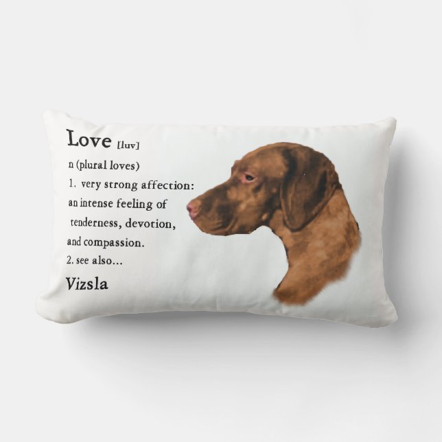 Coussin Rectangle Cadeaux d'amour Vizsla (Recto)