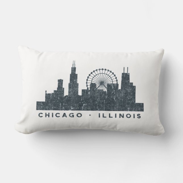 Coussin Rectangle Cadeaux d'art d'architecture d'horizon de Chicago (Recto)