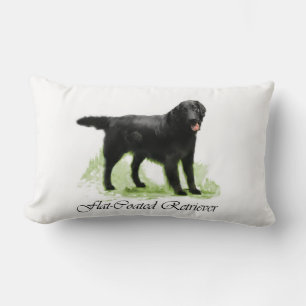 Coussin Rectangle Cadeaux d'Art Retriever à revêtement plat
