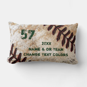 Coussin Rectangle Cadeaux de base-ball de Grunge personnalisables po