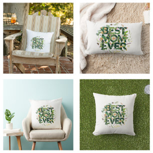 Coussin Rectangle Cadeaux de fête des mères Green Best Mom Ever