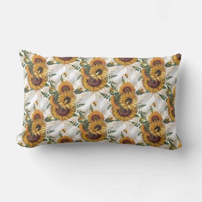 Coussin Rectangle Cadeaux de tournesol | Regardez Le Tournesol (Recto)