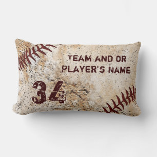 Coussin Rectangle Cadeaux d'équipe de baseball vintage super cool PE