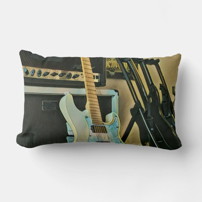 Coussin Rectangle Cadeaux pour les amateurs de guitare (Recto)