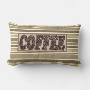 Coussin Rectangle "Café" Minimaliste café haricots Tonage Terre