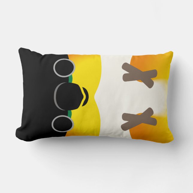 Coussin Rectangle Caïque à tête noire (Recto)