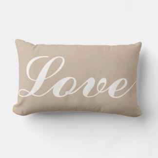 Coussin Rectangle Calage de bois - Amour (Beige)