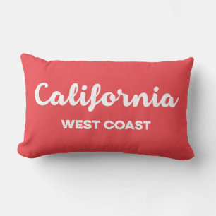 Coussin Rectangle Californie Côte Ouest Nice Design Texte