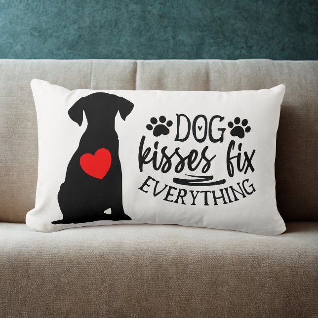 Coussin Rectangle Câlins de Chien Réparent Tout Cadeau pour Amateur  (Dog lover decorative pillow)
