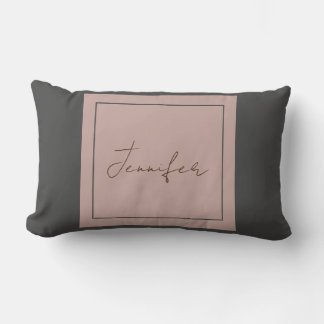 Coussin Rectangle Calligraphie Élégante Plaque Nom simple