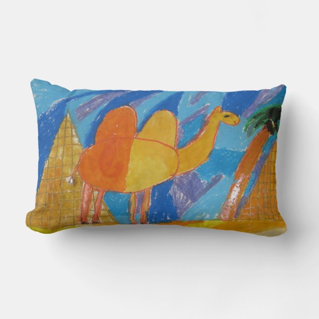 Coussin Rectangle Camel Art by Kids (Recto)
