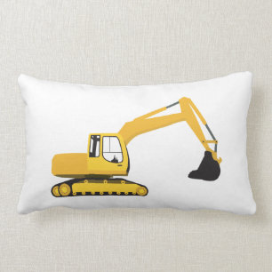 Coussin Rectangle Camion de construction de l'excavateur