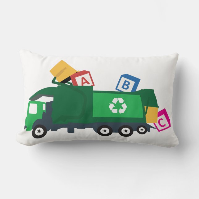 Coussin Rectangle Camion de recyclage ABC (Recto)