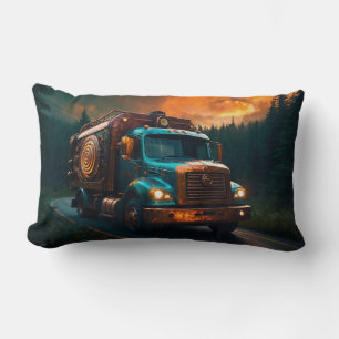 Coussin Rectangle Camion-feu Steampunk