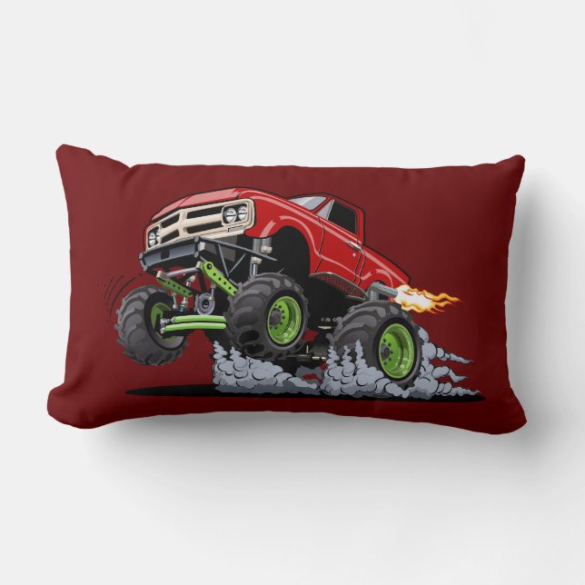 Coussin Rectangle Camion monstre de dessin animé (Recto)