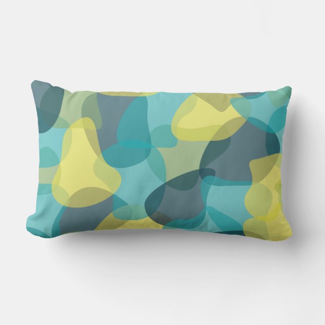 Coussin Rectangle Camouflage, moderne, cool, tendance, géométrique u (Recto)
