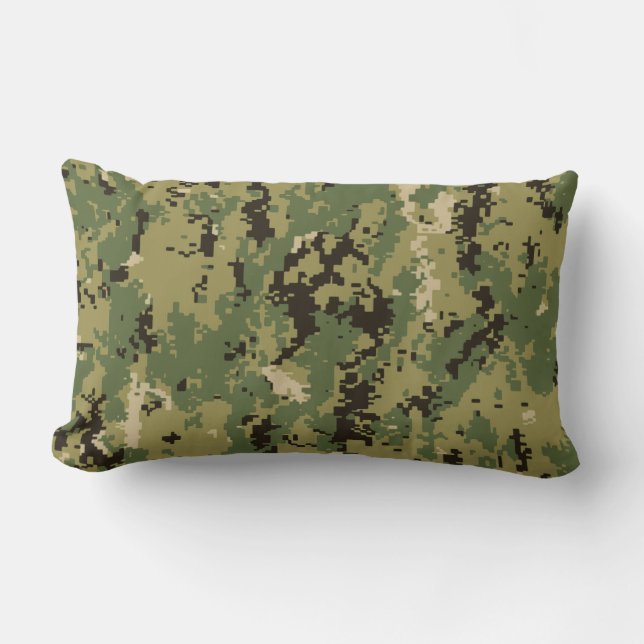 Coussin Rectangle Camouflage naval Woodland (Recto)