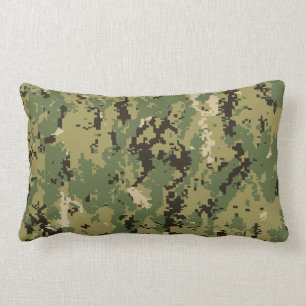 Coussin Rectangle Camouflage naval Woodland