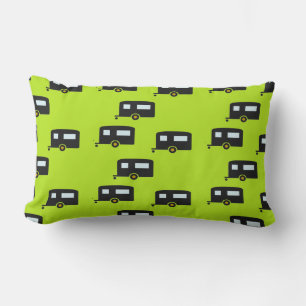 Coussin Rectangle Camping remorques en vert