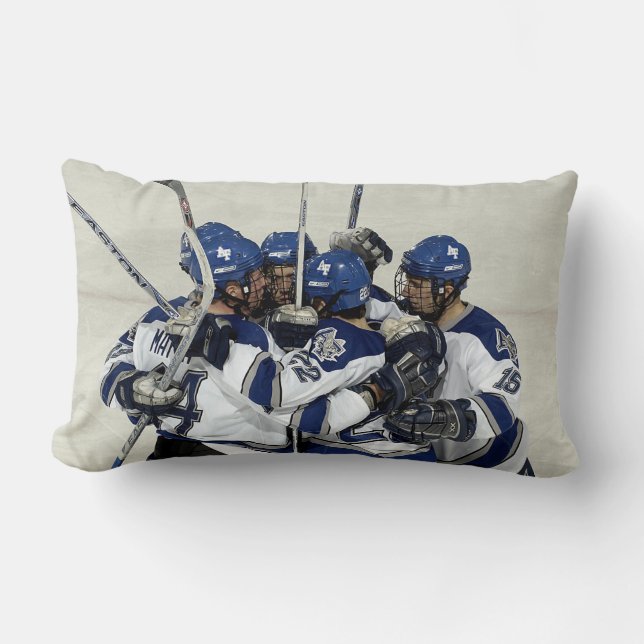 Coussin Rectangle Camraderie de hockey - Jeu d'oreiller - HAMbyWhite (Recto)