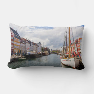 Coussin Rectangle Canal avec bateaux Copenhague